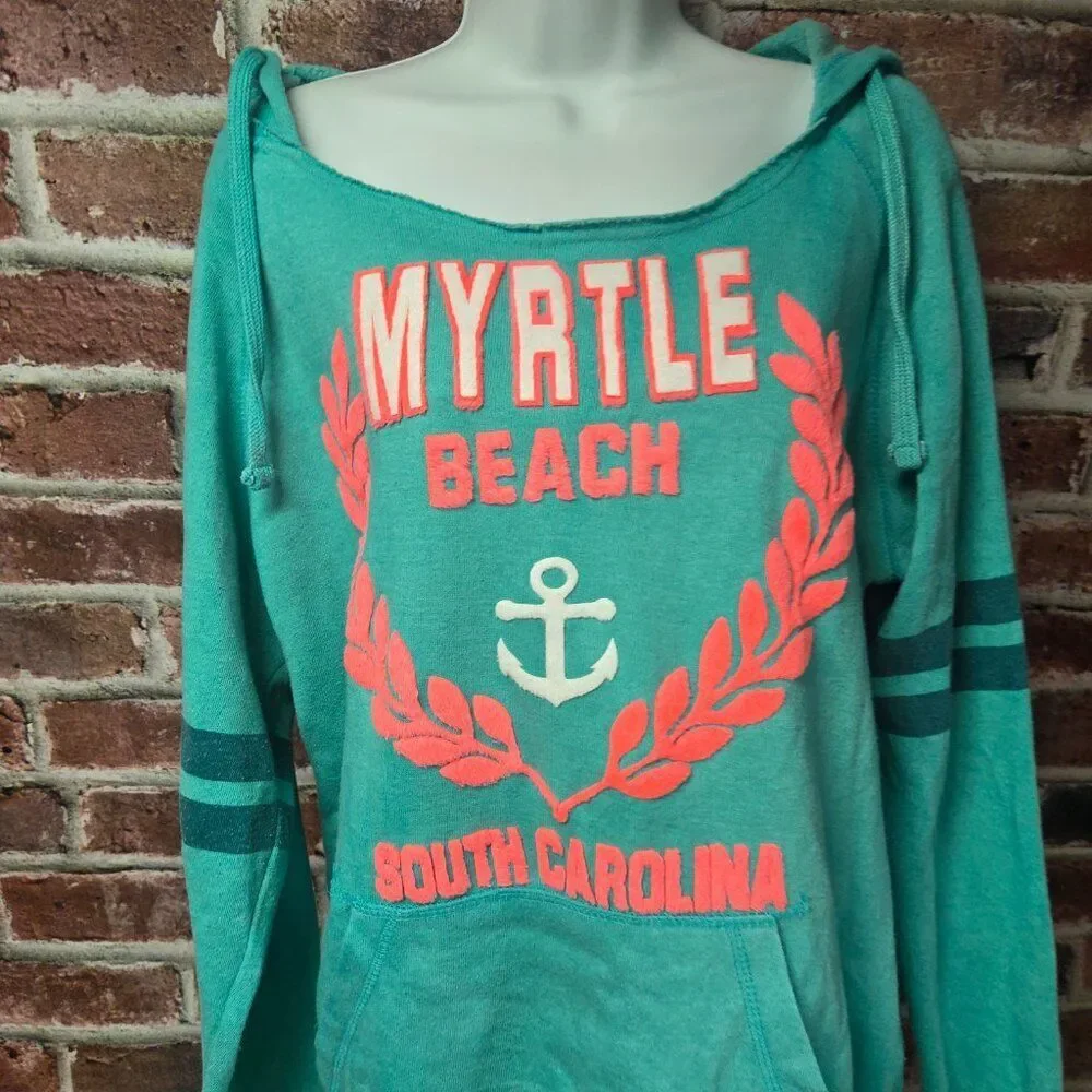 Women's TSUNAMI Surf Shop Myrtle Beach Hooded Sweatshirt Medium‎ - Picture 3 of 7